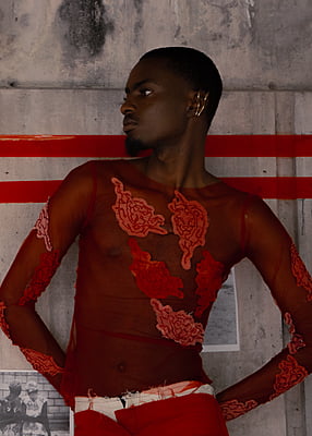 Isi Agu Appliqué Mesh Top Isi Agu Appliqué Mesh Top