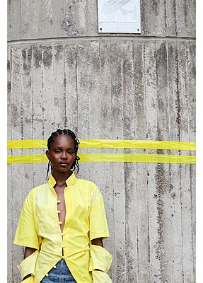 Back Tie Shirt with Double vented sleeves Back Tie Shirt with Double vented sleeves