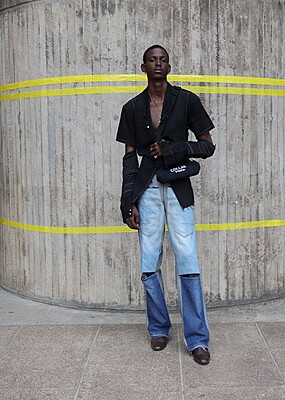Back Tie Jacket with Double Vented Sleeves Back Tie Jacket with Double Vented Sleeves