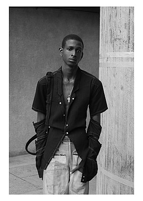 Back Tie Jacket with Double Vented Sleeves Back Tie Jacket with Double Vented Sleeves
