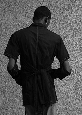 Back Tie Jacket with Double Vented Sleeves Back Tie Jacket with Double Vented Sleeves