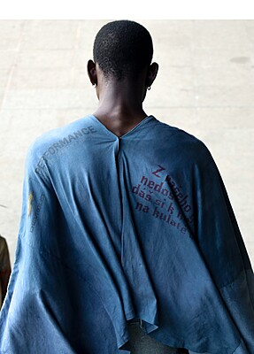 Graphic Panel Agbada Poncho Graphic Panel Agbada Poncho