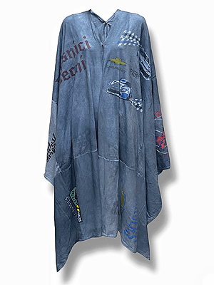 Graphic Panel Agbada Poncho Graphic Panel Agbada Poncho