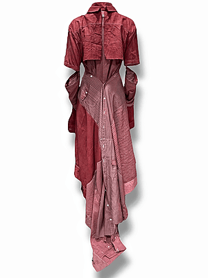 Paneled Pauldron shirt with wrapper extension Paneled Pauldron shirt with wrapper extension