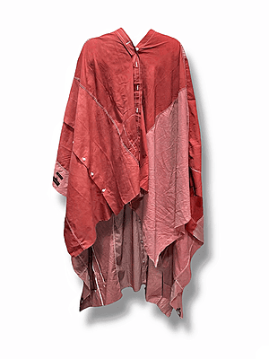 Upcycled Poncho Agbada in Reddish Brown Upcycled Poncho Agbada in Reddish Brown