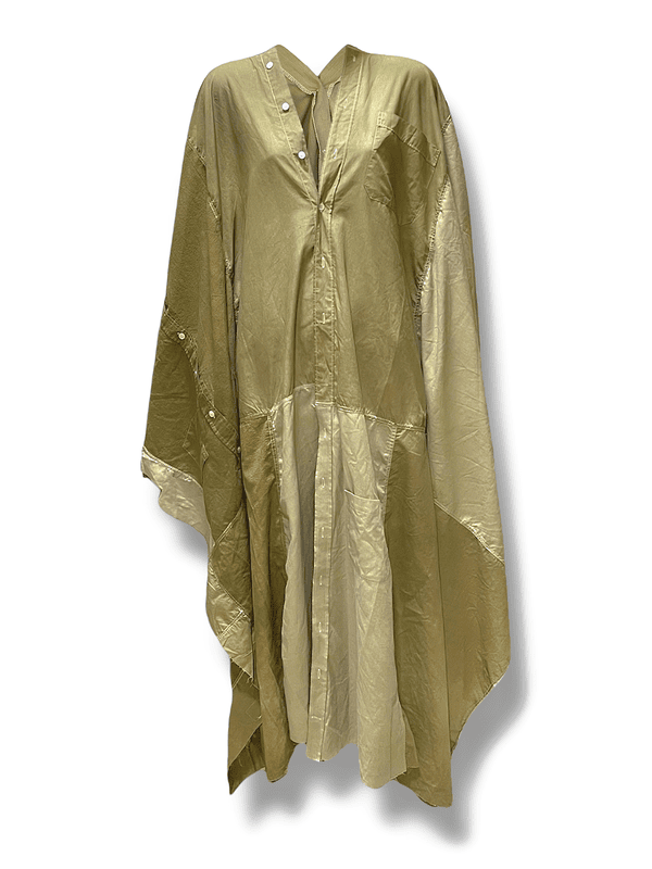 Upcycled Poncho Agbada in Tan Upcycled Poncho Agbada in Tan