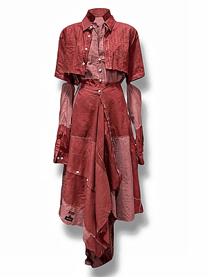 Paneled Pauldron shirt with wrapper extension