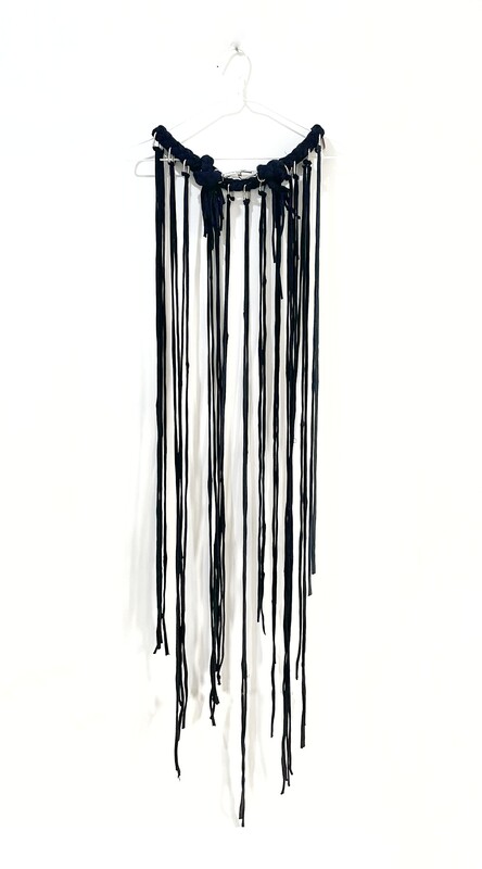 Offcut Yarn Fringe Belts in Black Offcut Yarn Fringe Belts in Black