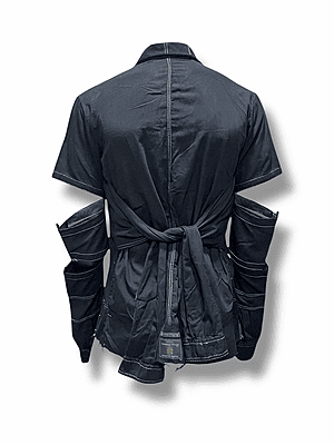Back Tie Jacket with Double Vented Sleeves Back Tie Jacket with Double Vented Sleeves