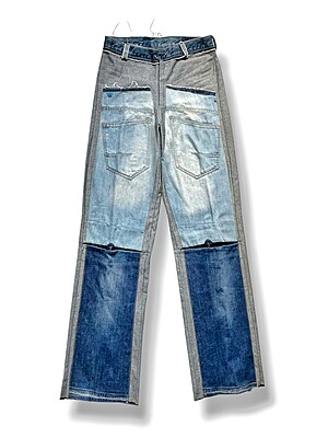 Two Tone Back Panel Jeans with 3/4 vent Two Tone Back Panel Jeans with 3/4 vent