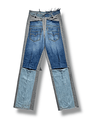 Two Tone Back Panel Jeans with 3/4 vent Two Tone Back Panel Jeans with 3/4 vent