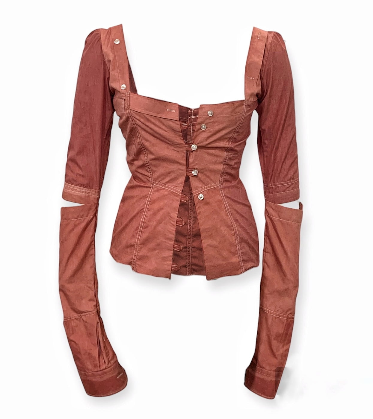 Vented Sleeve Panelled Blouse-Custom (Please provide measurements in the additional info bar at check out )