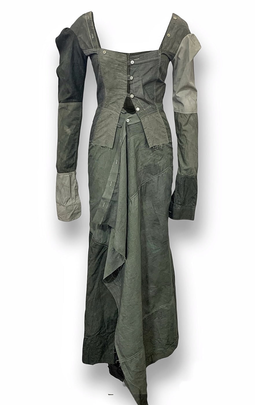Paneled Blouse Skirt Dress-Custom( we would be in touch to request your measurements)