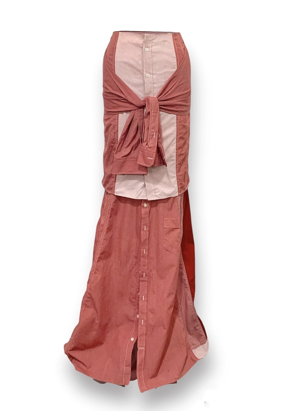 Two Tiered buttoned down center wrapped skirt-Custom ( Please provide measurements in the additional info bar at check out., image 1