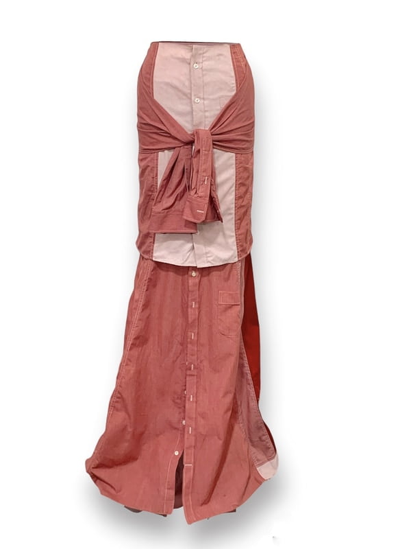 Two Tiered buttoned down center wrapped skirt Two Tiered buttoned down center wrapped skirt
