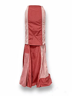 Two Tiered buttoned down center wrapped skirt Two Tiered buttoned down center wrapped skirt
