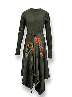 Face back long sleeve tee with wrapper extension Face back long sleeve tee with wrapper extension