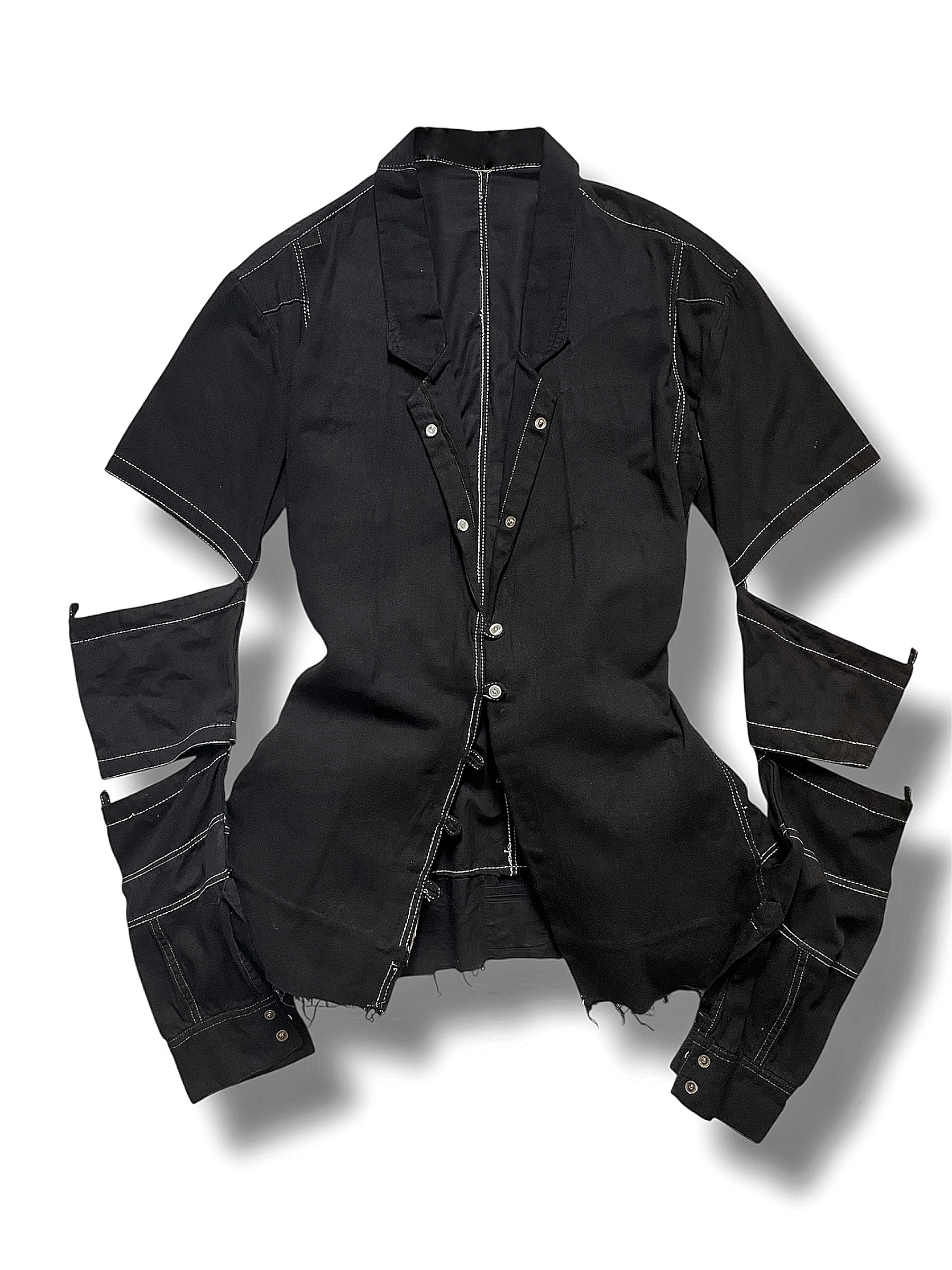 Back Tie Jacket with Double Vented Sleeves-2XL