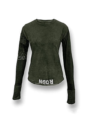 Face back long sleeve tee with wrapper extension Face back long sleeve tee with wrapper extension