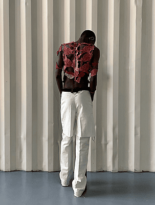 Isi-Agu Offcut Treatment sleeved Top Isi-Agu Offcut Treatment sleeved Top