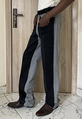 Front Back Panel Jeans in Black Front Back Panel Jeans in Black