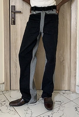 Front Back Panel Jeans in Black Front Back Panel Jeans in Black