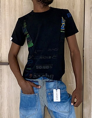 Face Back Tee in Black Face Back Tee in Black