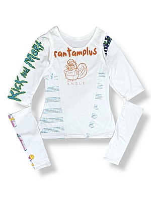 Graphic Panel Tank with sleeve extensions Graphic Panel Tank with sleeve extensions
