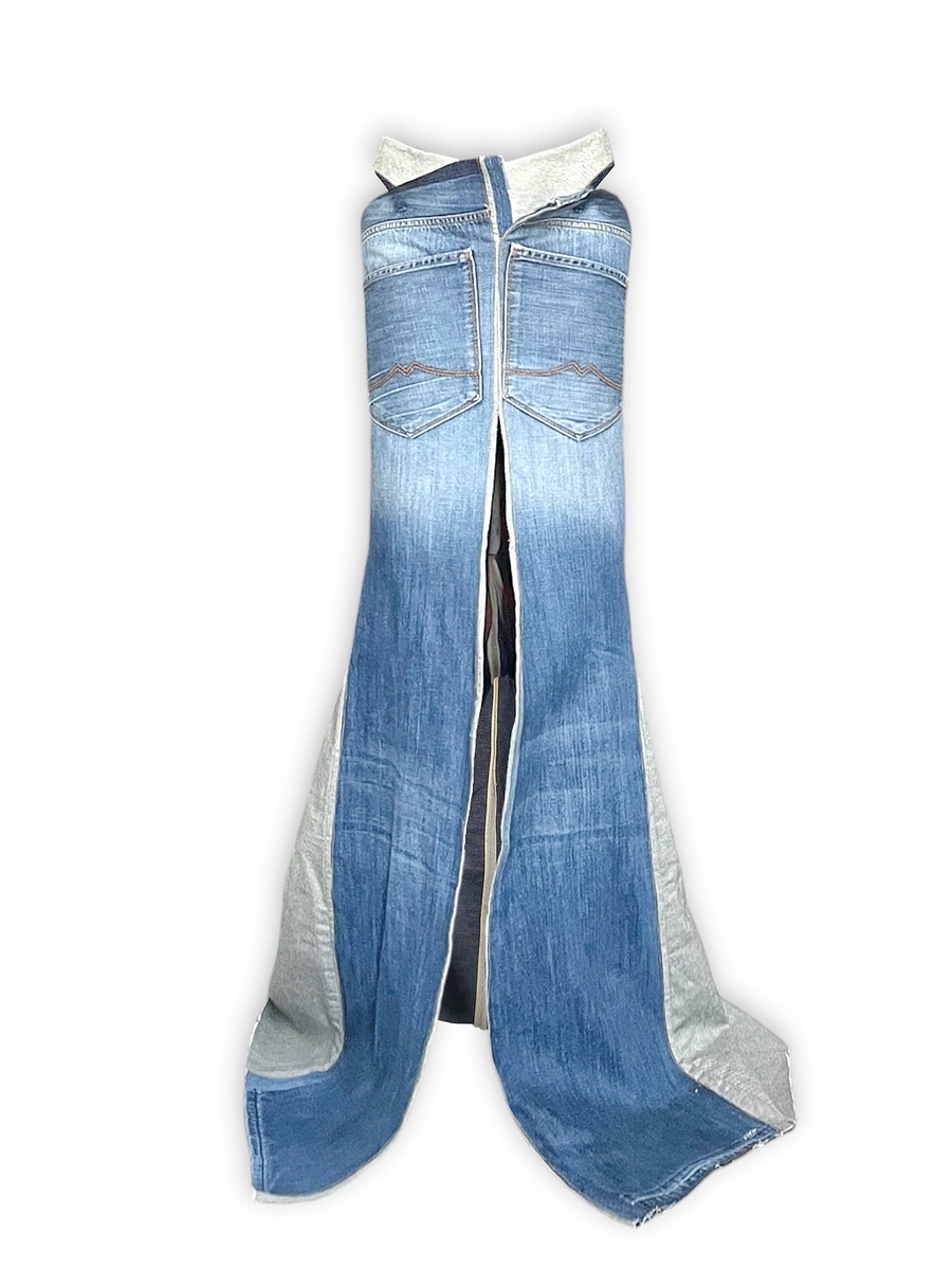 Back Panel underwear Jean Skirt-Uk 4